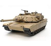 Tamiya 56041 US KPz M1A2 Abrams Kit Complet Option échelle 1:16, réservoir télécommandé, Instructions de Montage (français Non Garanti), Moteur Inclus, Marron