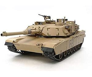 Tamiya 56041 US KPz M1A2 Abrams Kit Complet Option échelle 1:16, réservoir télécommandé, Instructions de Montage (français Non Garanti), Moteur Inclus, Marron