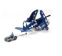 Tamiya Maquette Corsair F4U-1D et Tracteur Pont Échelle 1:48 bleu