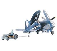 Tamiya Maquette Corsair F4U-1D et Tracteur Pont Échelle 1:48 bleu