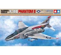 Tamiya 61121-000 Véhicule 61121 1:48 F-4B Phantom II Mcdonnell Douglas Réplique fidèle à l'original, modélisme, kit de construction en plastique, bricolage, loisirs, kit de modélisme, à assembler, non