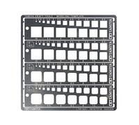 Tamiya Pochoirs 74156 – Lot de 4 carrés en polyéthylène 1-10 mm pour modélisme