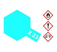 TAMIYA 81023 X-23 Peinture de peinture bleu transparent brillant 23 ml pour modélisme en plastique, accessoires de bricolage Peinture pour le modélisme, 23 ml (1 pièce)