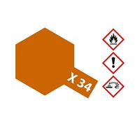 TAMIYA 81034 X-34 Peinture de Peinture métallique Marron Brillant 23 ML pour modélisme en Plastique, Accessoires de Bricolage, Peinture pour Le modélisme