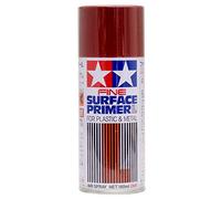 Tamiya Bombe d'apprêt 87160 – Apprêt surface fine pour plastique & métal – Rouge oxyde 180 ml