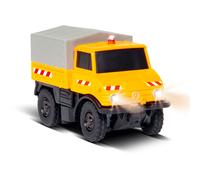 Carson Voiture RC MB Unimog U406 1:87 H0 (500504146) Bidirectionnel RTR Vert