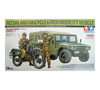 Maquette Jgsdf Reconnaissance Motorcycle & High Mobility Vehicle Set Tamiya 2518