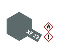 Tamiya TAMIYA-81322 Peinture Acrylique Royal Marine Gris (Mat) XF-22 Boîte en Verre 23 ML, 81322, Bleu