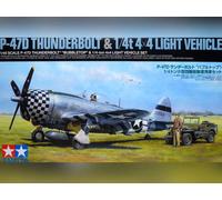 TAMIYA Set P-47D Thunderbolt Bubbletop avec Jeep - 1/48 - Tamiya 25214