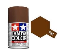 Tamiya Peinture en aérosol TS1 Spray synthétique pour plastique Modélisme Rouge Marron 100 ml