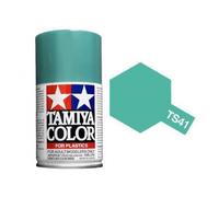 Tamiya – Peinture aérosol TS-41 Bleu corail brillant pour plastique – 100 ml