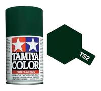 TAMIYA - Tamiya TS2 Vert foncé mat, bombe de peinture 100 ml