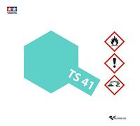 Tamiya – Peinture aérosol TS-41 Bleu corail brillant pour plastique – 100 ml