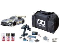 Tamiya TT-02 Mercedes Benz AMG GT3 1:10 Auto RC électrique Voiture de tourisme 4 roues motrices (4WD) kit à monter économique 2,4 GHz set exclusif
