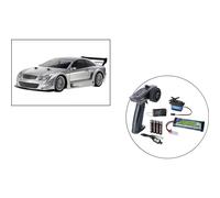 Tamiya TT-02 Tamiya 1:10 RC M-B CLK AMG Silber Start RTR SET argent (mat) 1:10