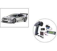 Tamiya TT-02 Tamiya 1:10 RC M-B CLK AMG Silber Start RTR SET argent (mat) 1:10 Auto RC électrique Voiture de tourisme 4 roues motrices (4WD) 100% RtR 2,4 GHz