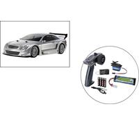 Tamiya TT-02 Tamiya 1:10 RC M-B CLK AMG Silber Start RTR SET argent (mat) 1:10 Auto RC électrique Voiture de tourisme 4 roues