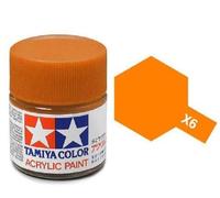 Tamiya X-6 Peinture acrylique brillante 10 ml Orange
