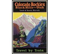 TammieLove Colorado Rockies Travel by Train Plaque murale en métal 20,3 x 30,5 cm