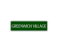 TammieLove Greenwich Village Plaque de Rue Fantaisie Manhattan, New York, Cadeau Mural hollandais, Panneau de Rue 4 x 16 Pouces