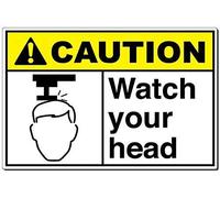 TammieLove Panneau d'avertissement Attention : Watch Your Head 8 x 12 Pouces