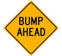 TammieLove Panneau d'avertissement « BUMP AHEAD » en métal carré 30,5 x 30,5 cm, TinSign12 x 12a979