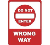 TammieLove Panneau d'avertissement « Do Not Enter Wrong Way » - 20,3 x 30,5 cm