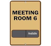 TammieLove Panneau d'avertissement en étain pour salle de réunion 6 disponibles 20,3 x 30,5 cm