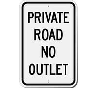 TammieLove Panneau d'avertissement spécial « Private Road No Outlet » - Panneau décoratif amusant pour l'extérieur - Panneau de sécurité en métal - 20,3 x 30,5 cm