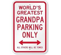 TammieLove Panneau d'avertissement « World's Greatest Grandpa Parking » - 20,3 x 30,5 cm