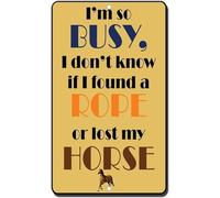 TammieLove Panneau de porte de chambre à coucher « I'm So Busy I Don't Know If I Found A Rope Or Lost My Horse » - 20,3 x 30,5 cm