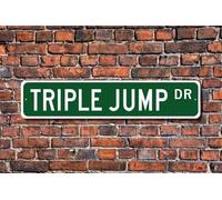 TammieLove Panneau de signalisation routière Triple Jump Triple Jump Fan Triple Jump Fan Triple Jump Competitor Track and Field Sign Tin Sign 10,2 x 40,6 cm