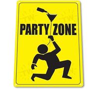 TammieLove Panneau en métal « Caution Warning Beer Bong College » - 20,3 x 30,5 cm