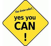 TammieLove Panneau en métal humoristique Inscription You Know What Yes You Can Plaques And Signs Outdoor 30,5 x 30,5 cm