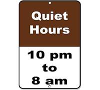 TammieLove Panneau en métal rustique avec inscription « Quiet Hours » de 20,3 x 30,5 cm
