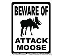 TammieLove Panneau humoristique en métal avec inscription « Beware of Attack » - 20,3 x 30,5 cm