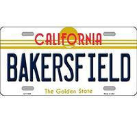 TammieLove Plaque d'immatriculation Bakersfield California State Background nouveauté Plaque d'immatriculation 15x30 cm