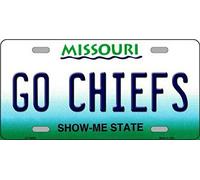 TammieLove Plaque d'immatriculation go Chiefs Missouri State Background nouvety Plaque d'immatriculation 15 x 30 cm