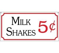 TammieLove Plaque en Aluminium avec Inscription « Milk Shakes » de 20,3 x 30,5 cm