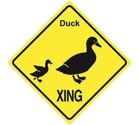 TammieLove Plaque en métal Duck Crossing Xing 30,5 x 30,5 cm