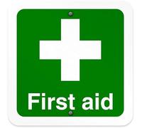 TammieLove Plaque en métal « First Aid Emergency Exit » - 30,5 x 30,5 cm