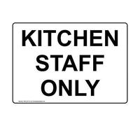 TammieLove Plaque en métal Kitchen Staff Only for Outdoor & Indoor 20,3 x 30,5 cm