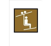 TammieLove Plaque en métal Reproducyion - Style rétro - Panneau de cuisine - Panneau de ski - Panneau carré - 30,5 x 30,5 cm