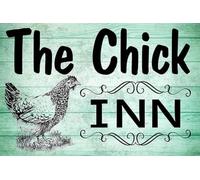 TammieLove The Chick Inn Chicken Coop Rustic Hen House Farm Ranch Shopping Mall Rural Chicken Coop Plaque en métal 20,3 x 30,5 cm