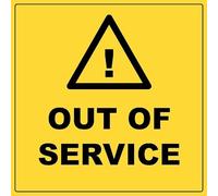 TammieLove TinSign12X12a1541 Panneau d'avertissement « Out of Service » en aluminium avec impression de sécurité en métal 30,5 x 30,5 cm