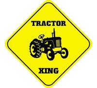 TammieLove TinSign12X12a5961 Plaque murale en métal Motif tracteur traversant Style F 30,5 x 30,5 cm