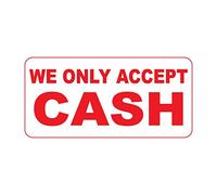 TammieLove TinSignEUa20739 Plaque en métal de qualité avec inscription « We Only Accept Cash » Style rétro vintage pour café, cour, maison, cuisine, décoration murale 20,3 x 30,5 cm Rouge