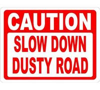 TammieLove TinSignEUa24177 Plaque murale vintage en métal Inscription Slow Down Dusty Road 20,3 x 30,5 cm