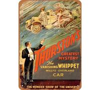 TammieLove TinSignEUa24670 Poster décoratif avec citation de voiture Thurston The Magician Vanishing Car Signs Vintage Man Cave Garage Sign Bar Sign Metal Sign 20,3 x 30,5 cm