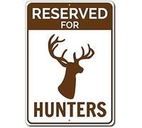 TammieLove Tinsigneua31982 Plaque en métal personnalisée « Reserved for Hunters Parking Only » - Cadeau pour amoureux de la chasse - 20,3 x 30,5 cm